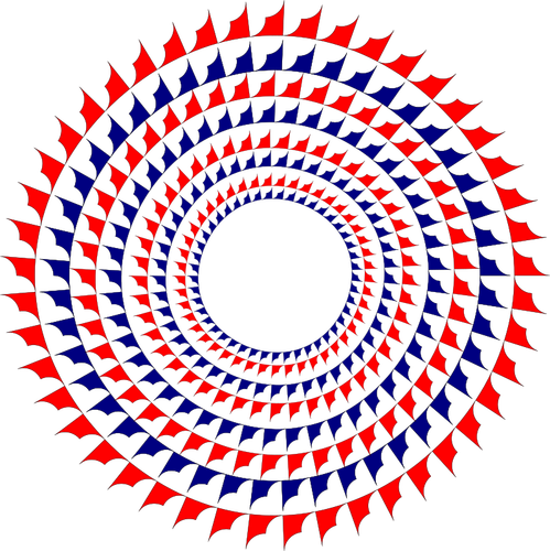 Red and blue circle