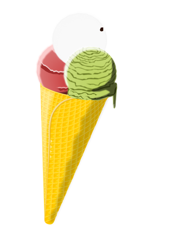 ध्वजवाहाक आइसक्रीम वेक्टर छवि