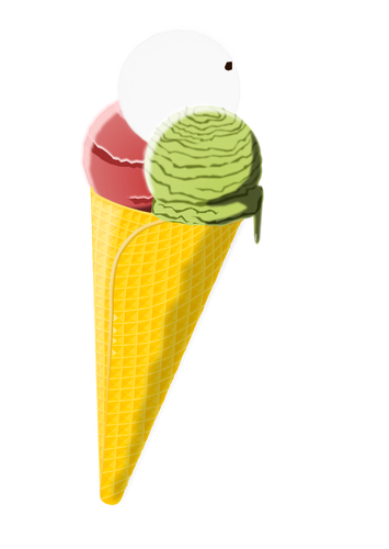 Cornet ice cream vector image