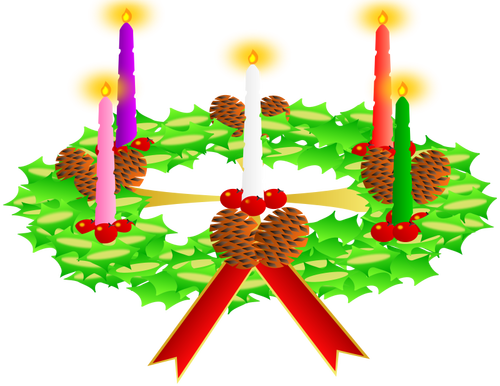 Advent wreath vector