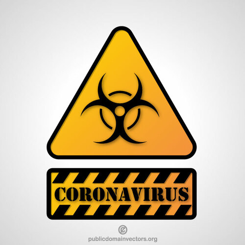 Clipart de signe d’avertissement de Coronavirus