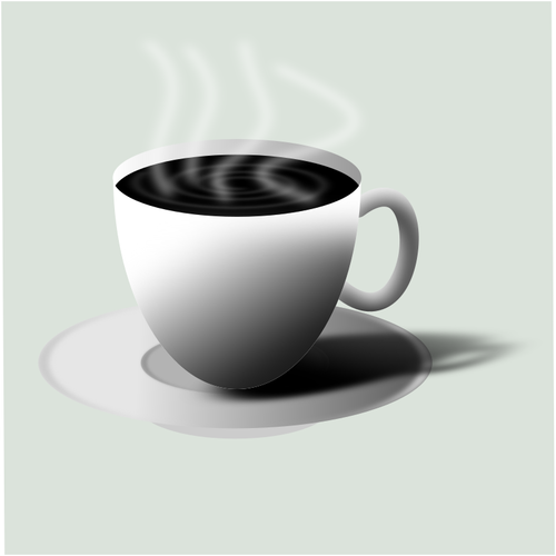 Hot black coffee