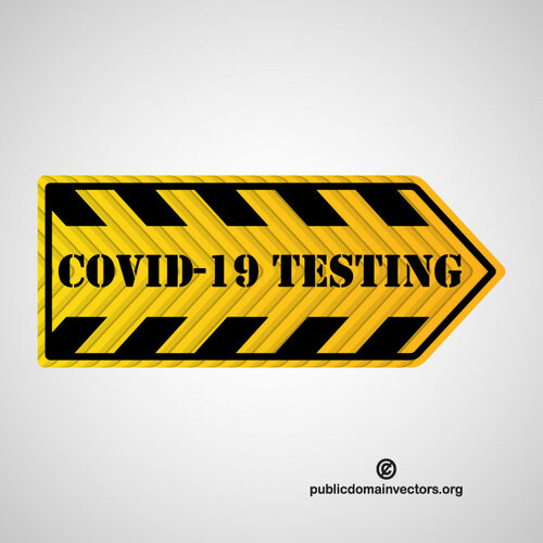 Covid-19 testing site sign