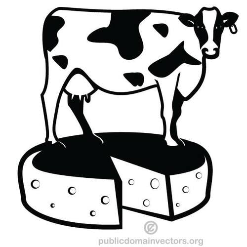 Корова и сыром
