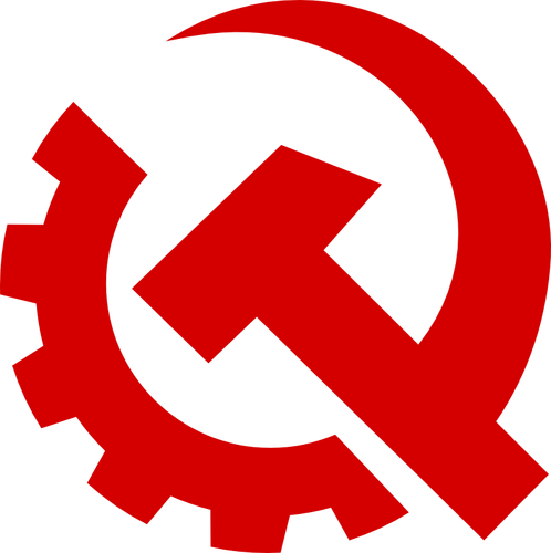 US communism party sign vector image