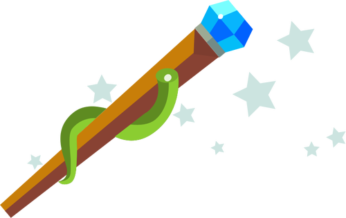 Cartoon magic wand