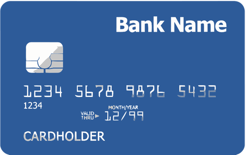 Ilustración de vector de tarjeta de crédito