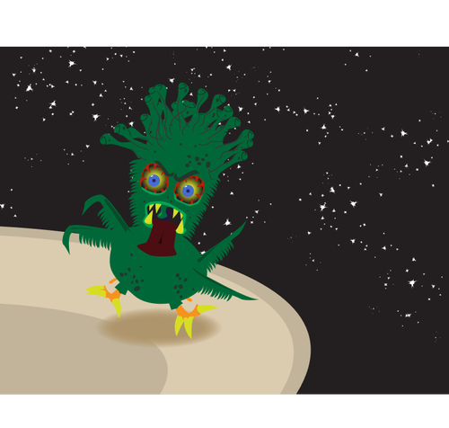 Creepy space chicken