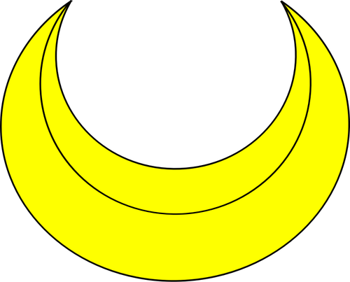 Vector de la forma de media luna