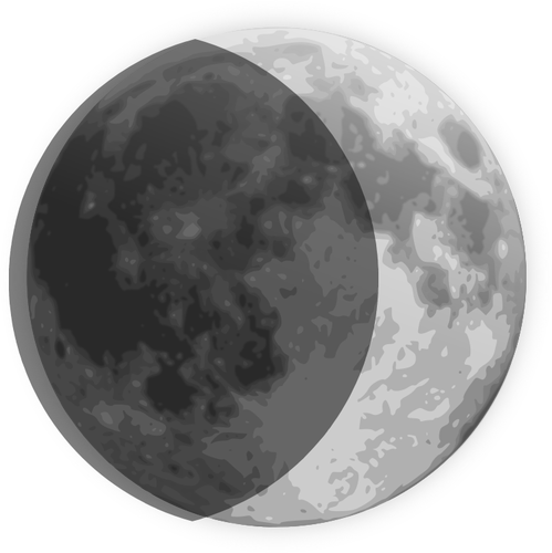 Vector dibujo del símbolo meteorológico color de luna