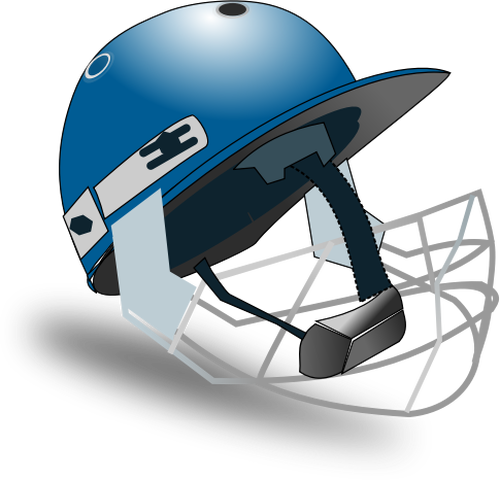 Vector image of cricket helmet