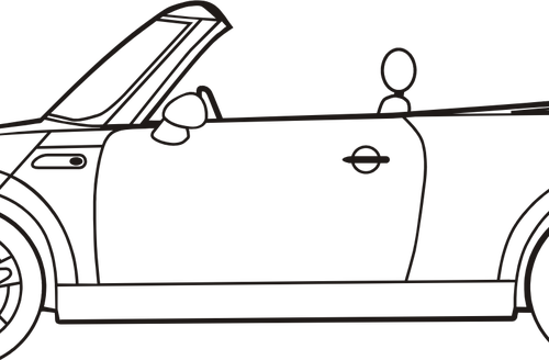 Vector graphics of mini convertible