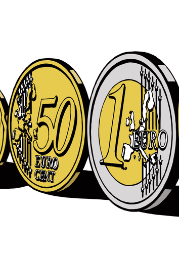 Euro coins illustration