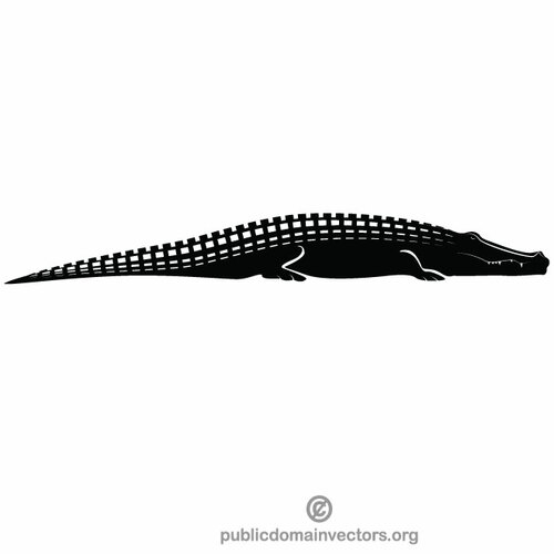 Silueta de vector crocodil