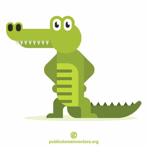 Crocodile cartoon clip art | Public domain vectors