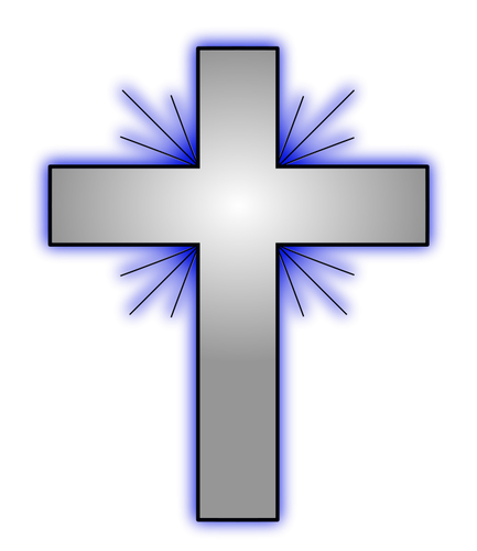 Ilustração em vetor de uma cruz cristã