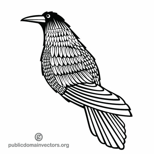 Crow vector clipart