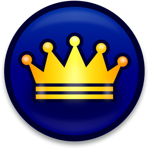 Golden royal crown ikon vektorbild