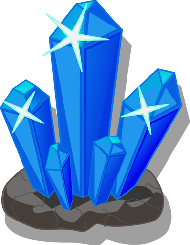 Blå kristaller