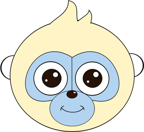 Apinan päävektorin clipart-kuva