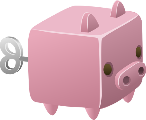 Roz piggybank vector miniaturi