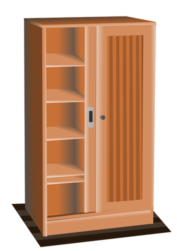 Brown cupboard  vector image