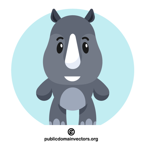 Cute cartoon rhino