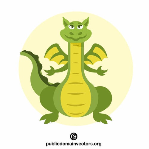 Cute dragon vector clip art