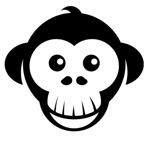 Design PNG E SVG De Adesivo Plano Silencioso Com Focinho De Macaco
