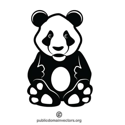 Vector de oso panda Prediseñadas