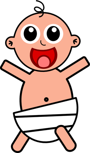 Ilustración de vector bebé gritando