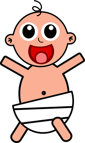 Screaming baby vector illustration