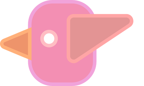 Abstract cute simple cartoon bird vector image