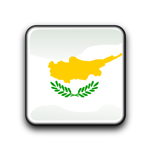 Cyprus vector flag button