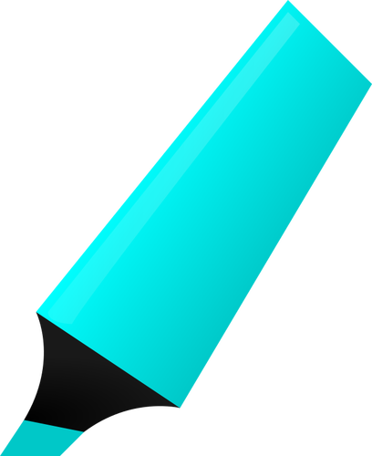 Vector illustration of cyan highlighter