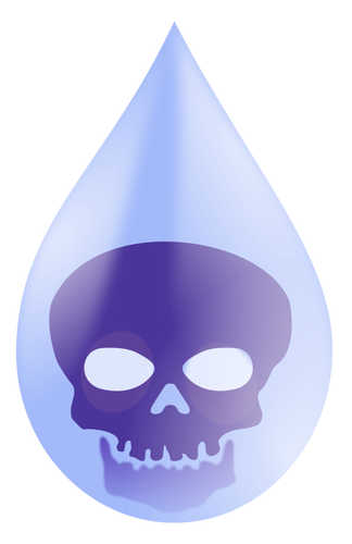 Water pollution drop vector image