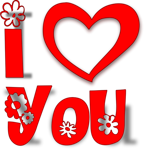 I LOVE you sign vector image