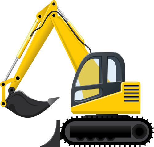 Excavator tool vector drawing