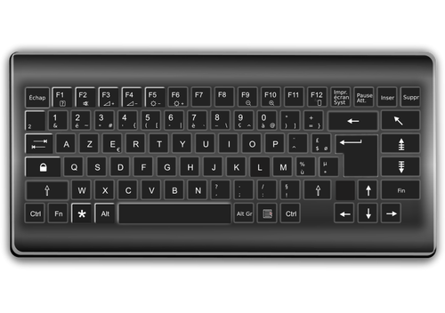 Vektör grafikleri AZERTY klavye bilgisayar