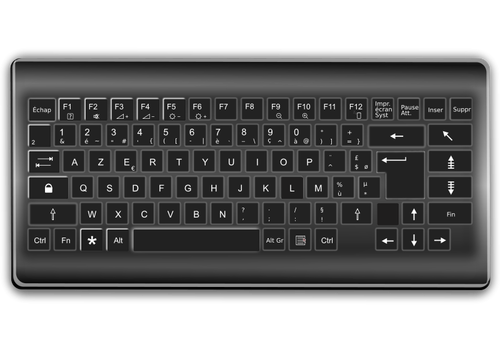 Vector graphics of AZERTY computer keyboard