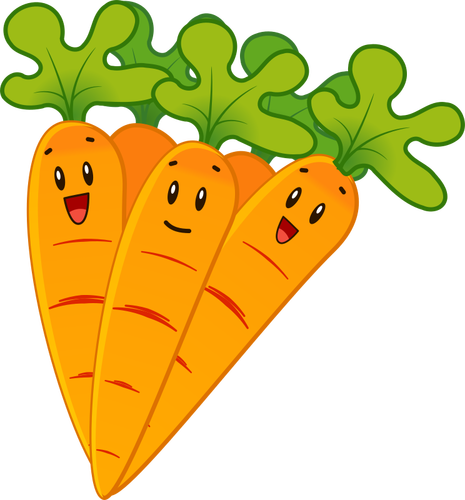 Улыбаясь морковь