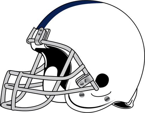 American football helmet vector drawing