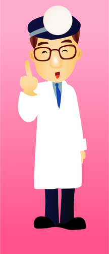 Vector image of doctor in white coat