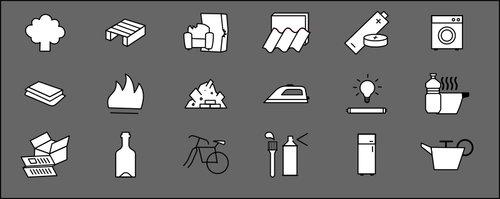 Rubbish symbols vector image