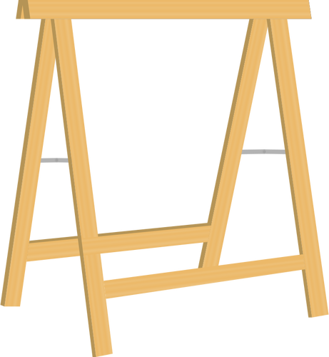 Vector illustration of sawhorse for woodwork