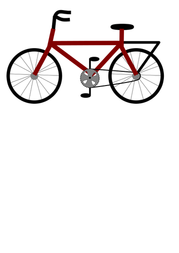一辆红色自行车矢量图