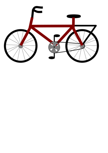 Vectorillustratie van een rode fiets