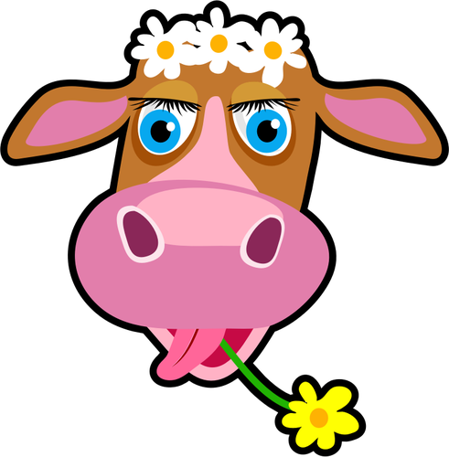 Vector graphics of daisy the cow