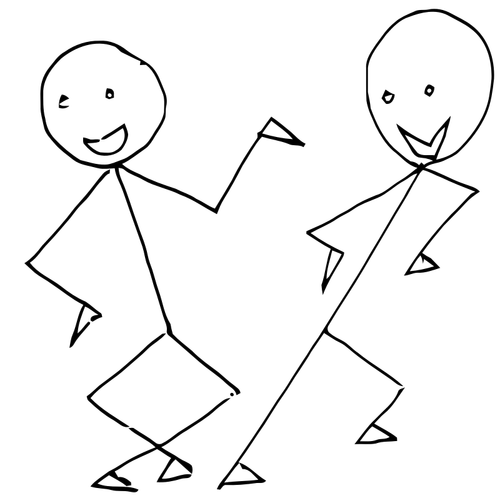 Szczęśliwy, stickman