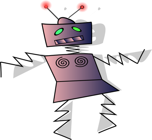 Dancing robot vector image